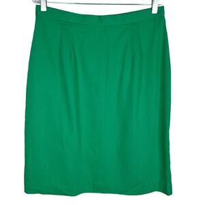 Adolfo International Vintage Pencil Skirt 16 Emerald Green Retro New